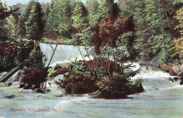 Hiram-Dale-Falls-dam-Maine-post-card
